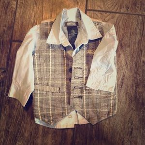 Kenneth Cole 12 month shirt and vest